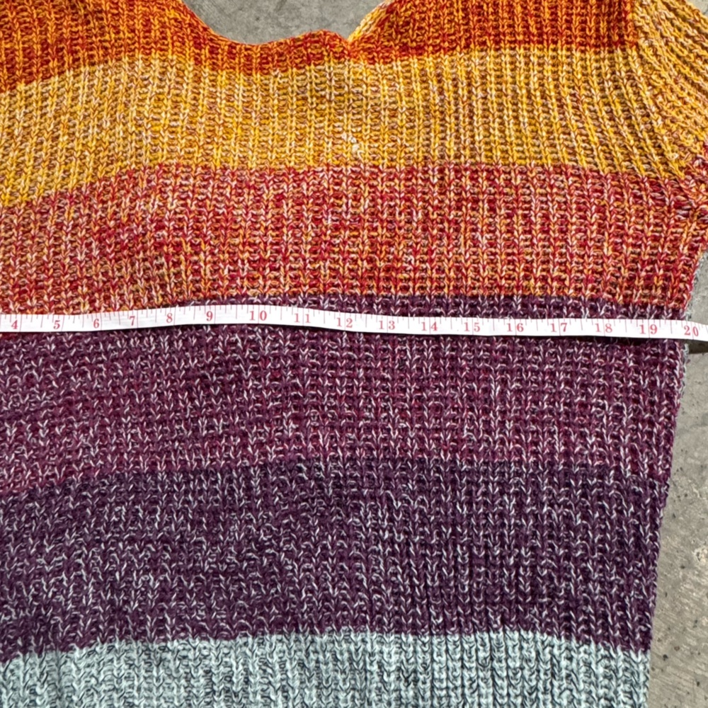 Love Chelsey Colorful Twist Knot Knit Sweater Size L Boho Hippie Retro Y2k - Picture 6 of 10